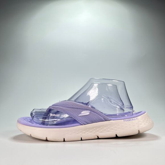 Skechers GO WALK Flex Purple Lightweight Flip Flops Sandal 141445 Women's Size 9 - Picture 4 of 9